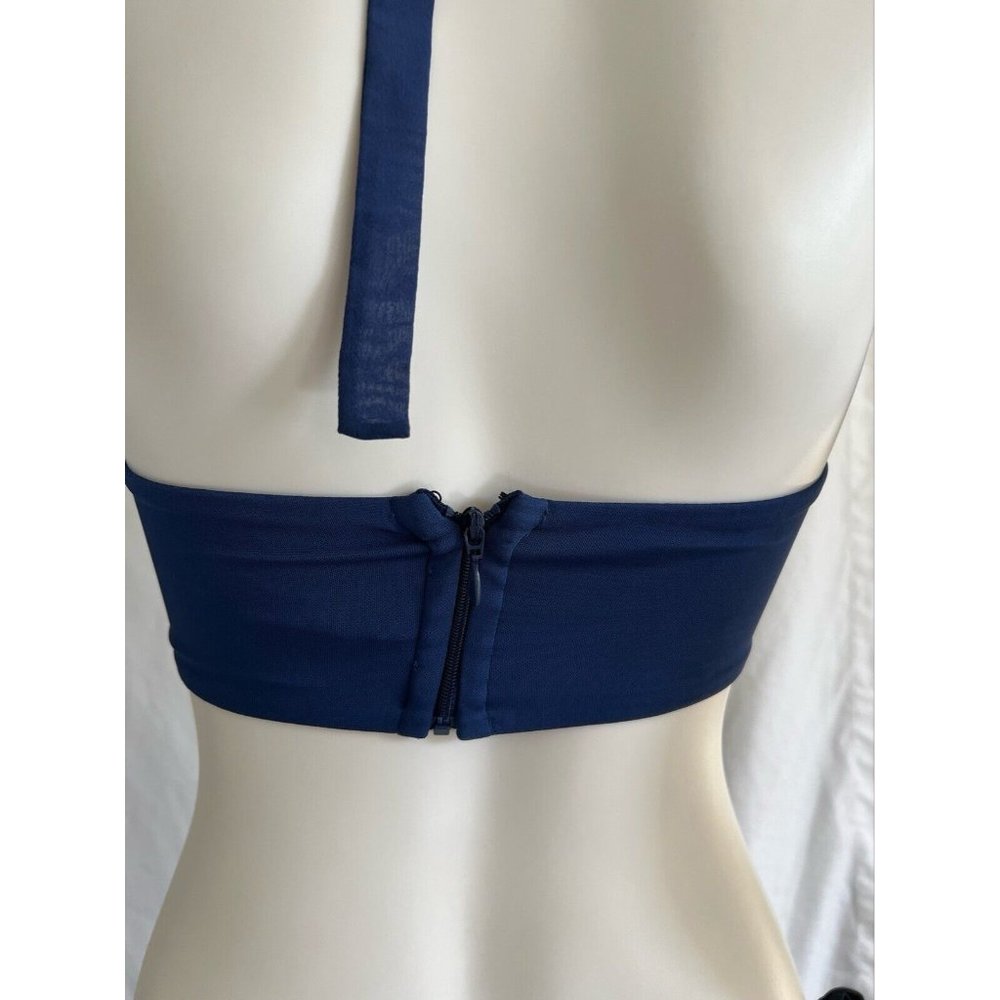 La Perla Women's Swimwear Bikini Navy Blue Only Bra Silk IT 40 - Picture 7 of 8